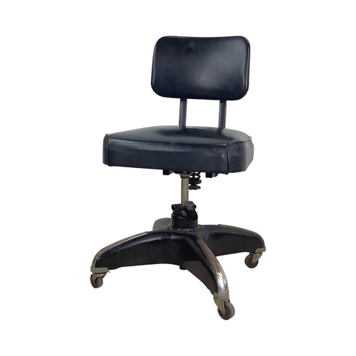 Used Vintage Industrial Rolling Steel Tanker Chair for sale on AptDeco