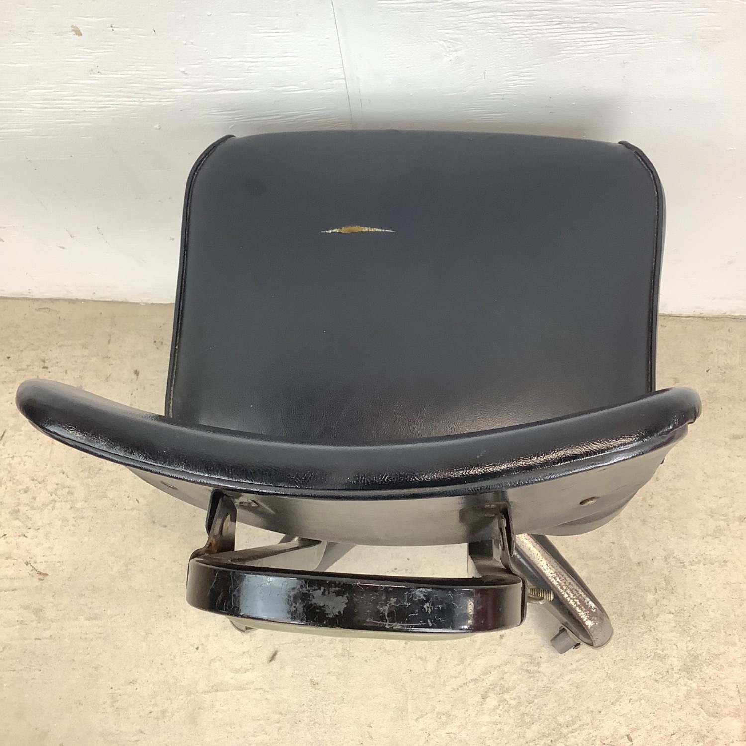 Vintage Industrial Rolling Steel Tanker Chair - image-9