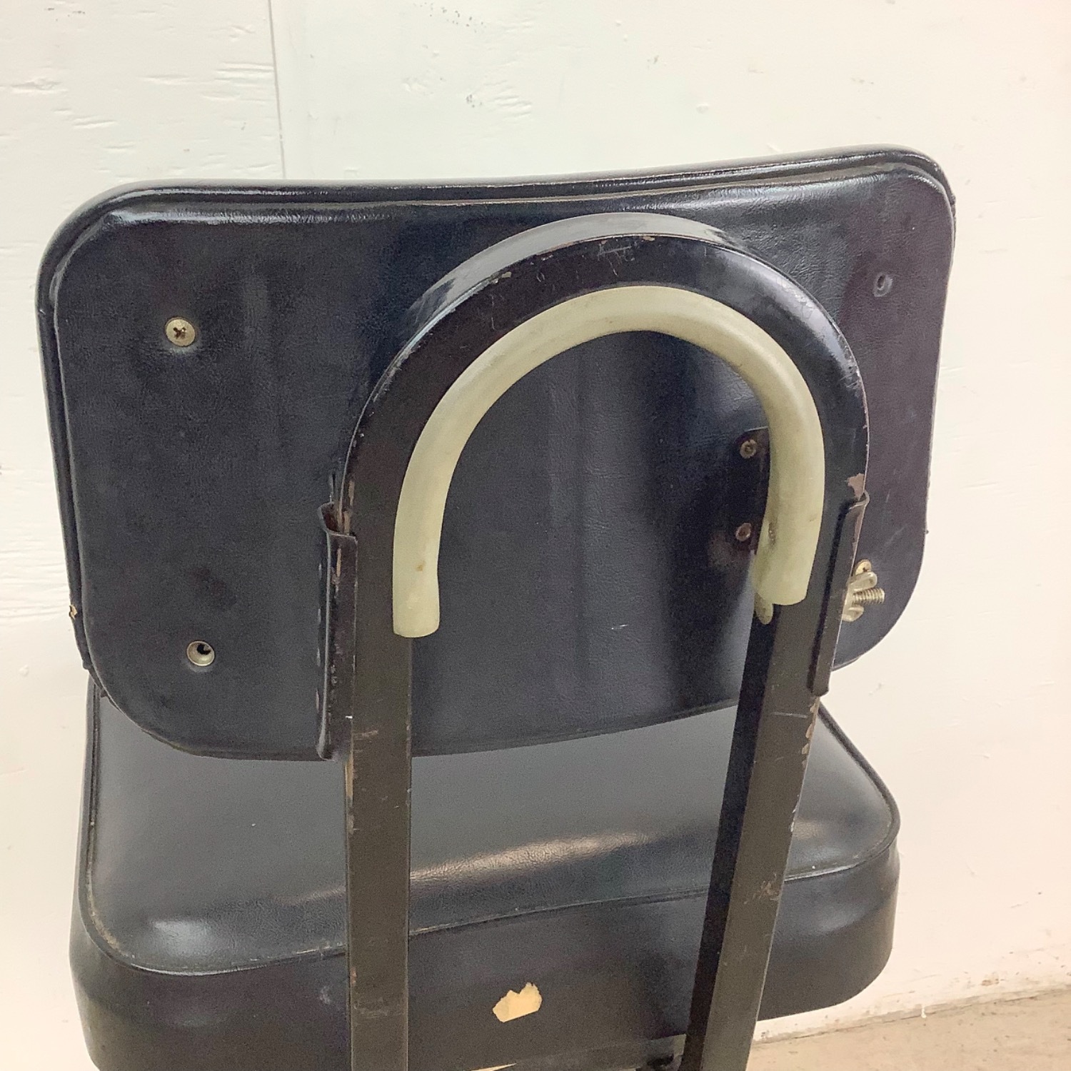 Vintage Industrial Rolling Steel Tanker Chair - image-7