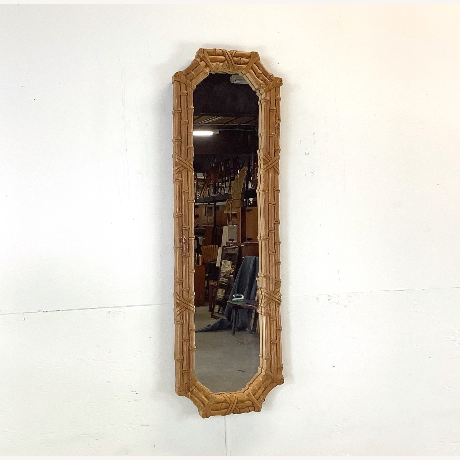 Vintage Faux Bamboo Mirror – 1970s - image-2