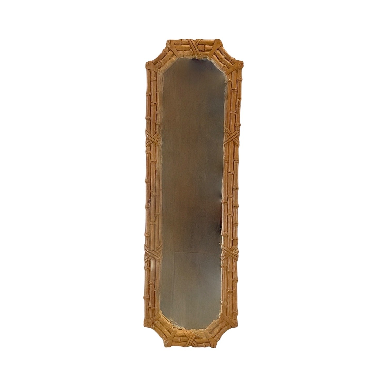 Vintage Faux Bamboo Mirror – 1970s - image-1