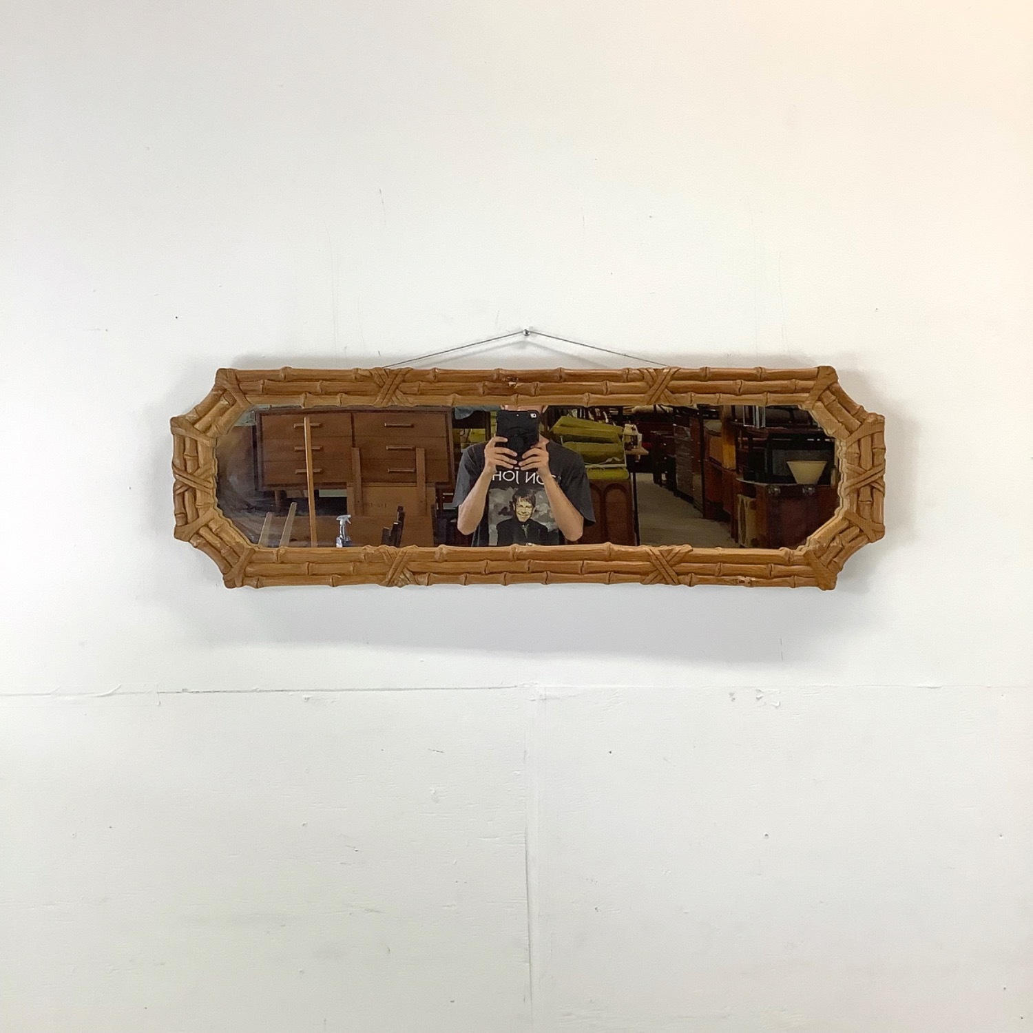Vintage Faux Bamboo Mirror – 1970s - image-10