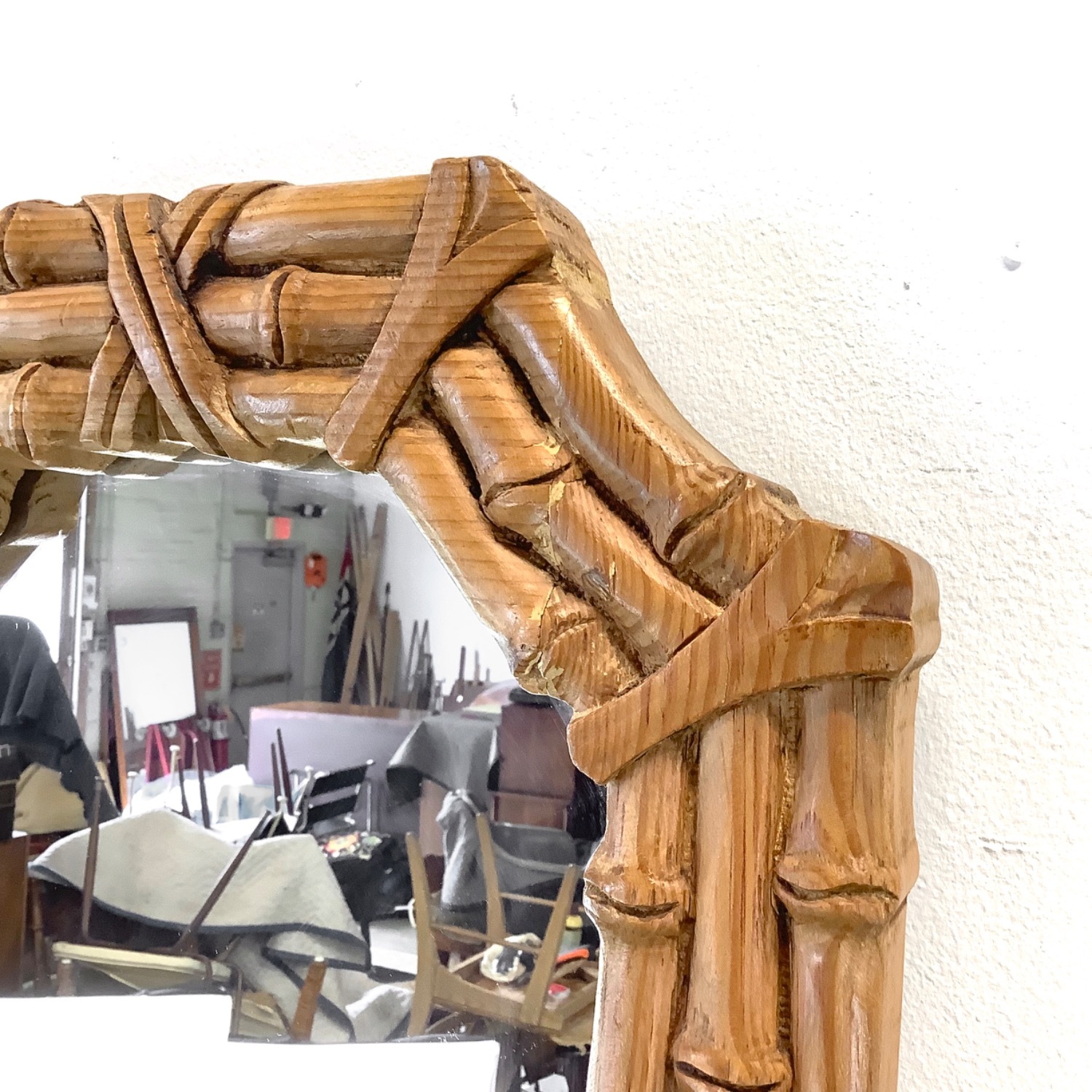 Vintage Faux Bamboo Mirror – 1970s - image-14