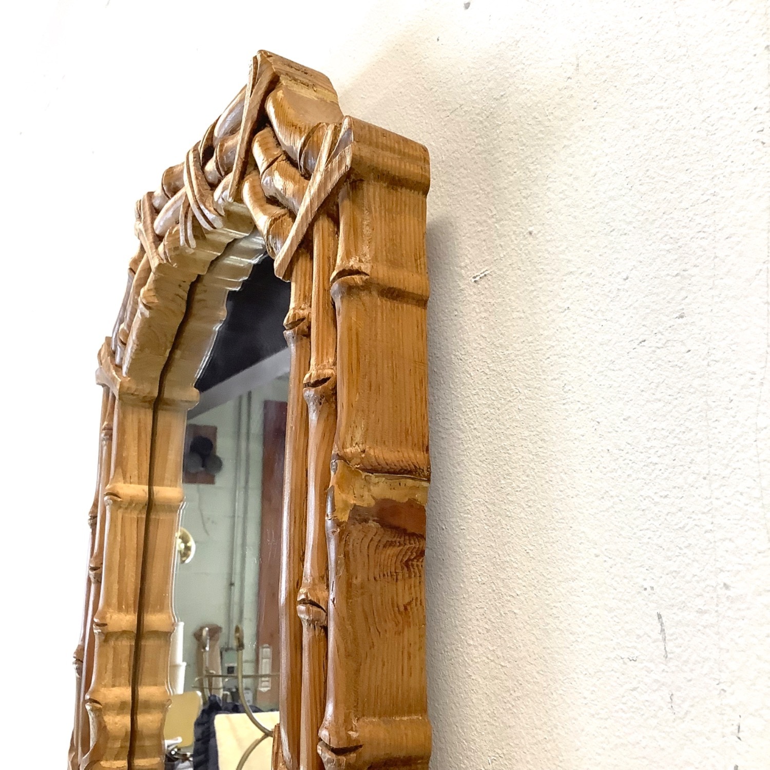 Vintage Faux Bamboo Mirror – 1970s - image-7