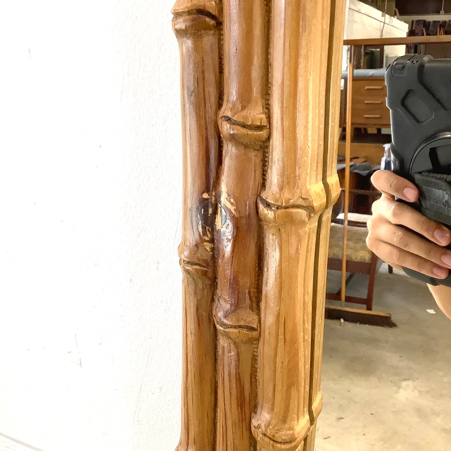Vintage Faux Bamboo Mirror – 1970s - image-15