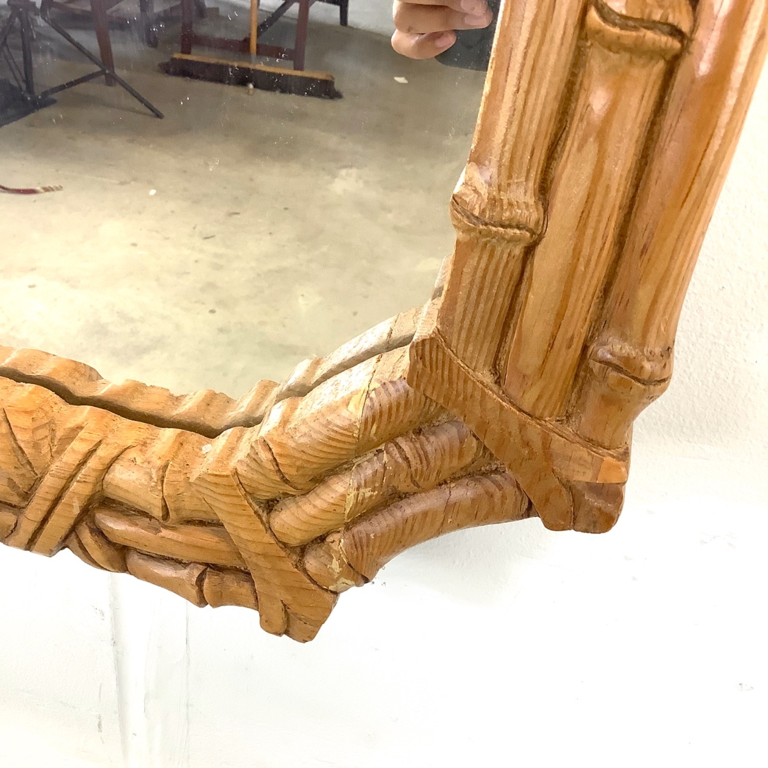 Vintage Faux Bamboo Mirror – 1970s - image-9
