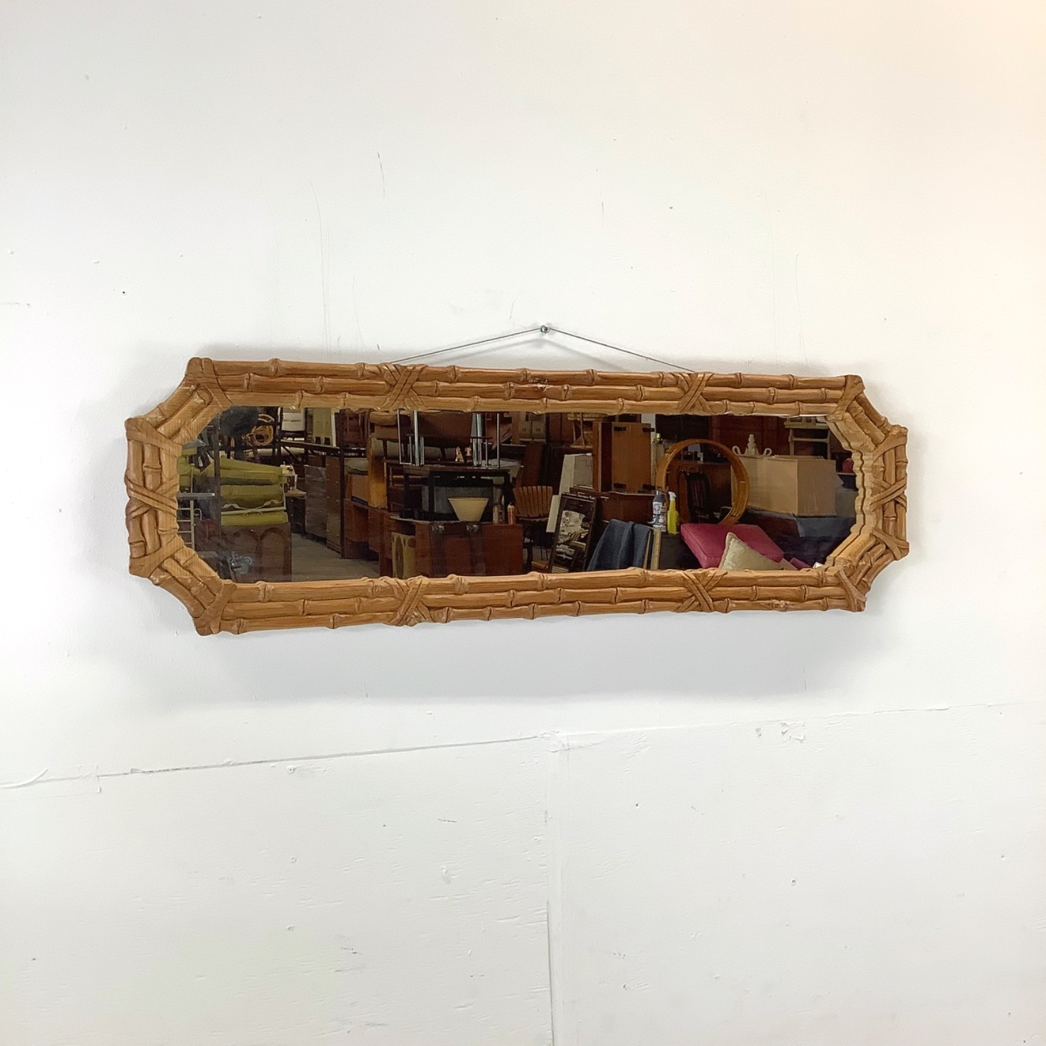 Vintage Faux Bamboo Mirror – 1970s - image-8