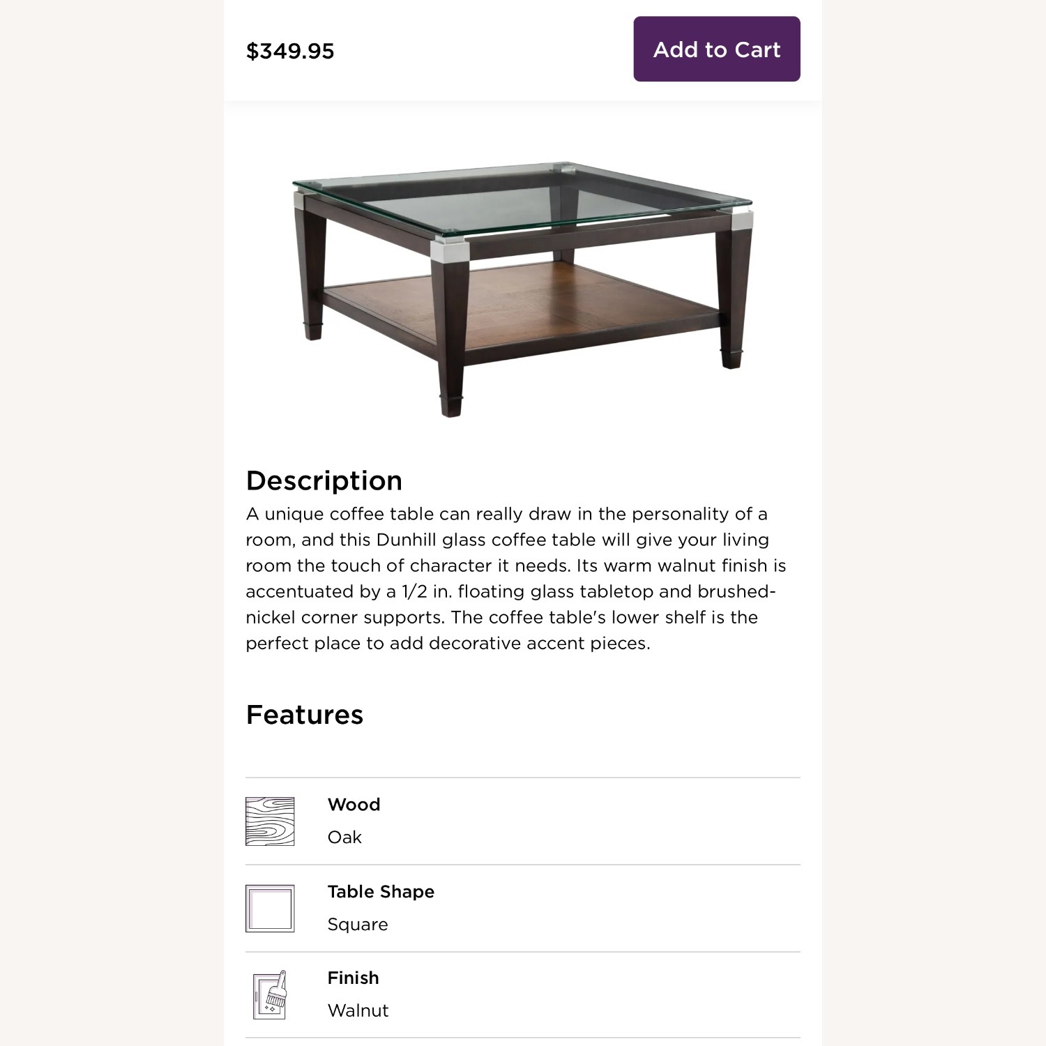 Raymour & Flanigan Dunhill Dark Brown Wood Coffee Table - image-7