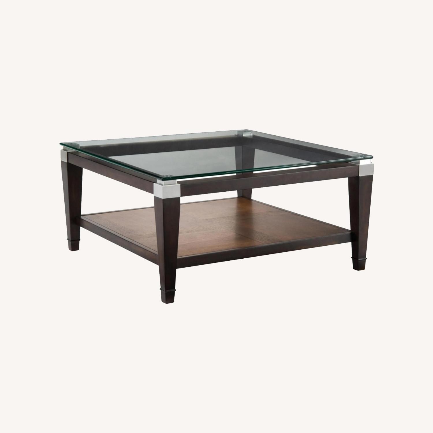 Raymour & Flanigan Dunhill Dark Brown Wood Coffee Table - image-0