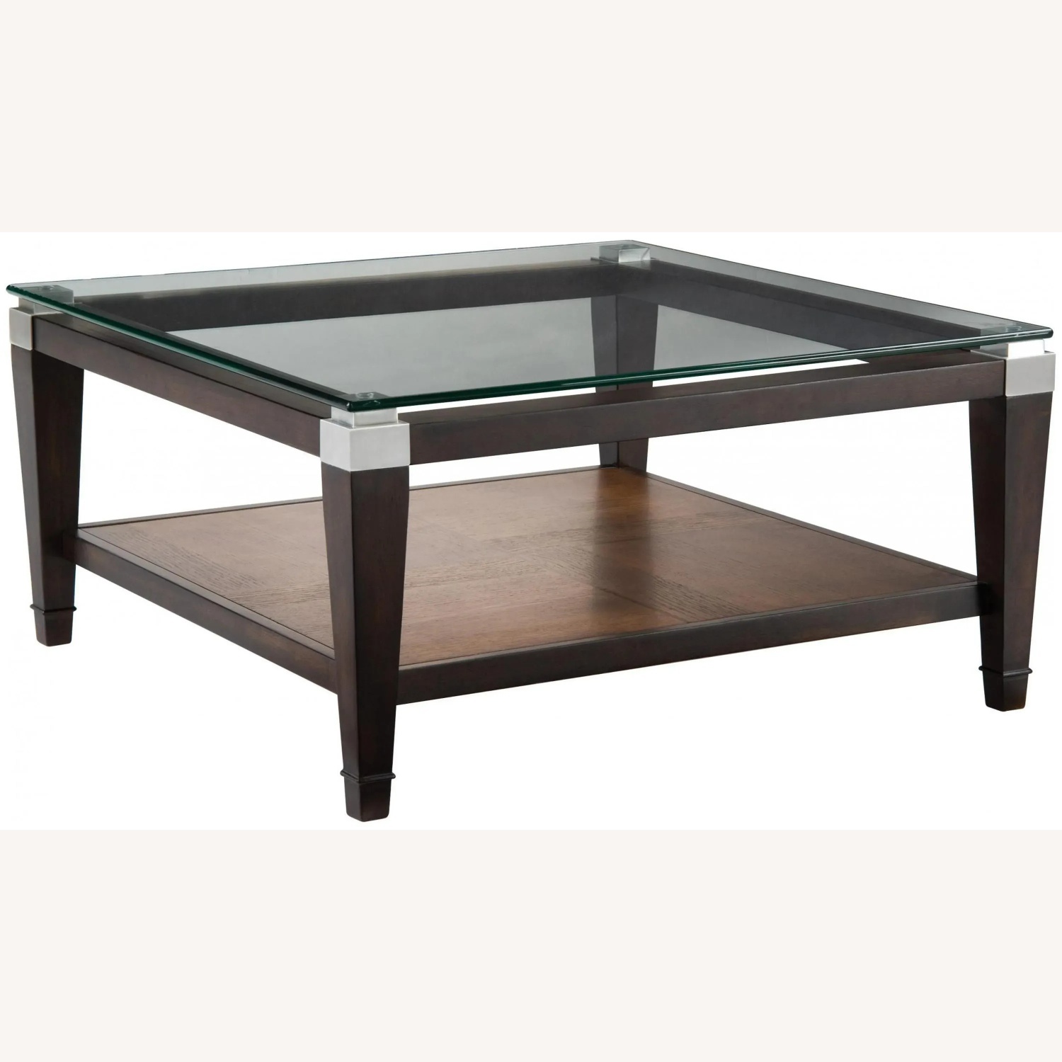 Raymour & Flanigan Dunhill Dark Brown Wood Coffee Table - image-8