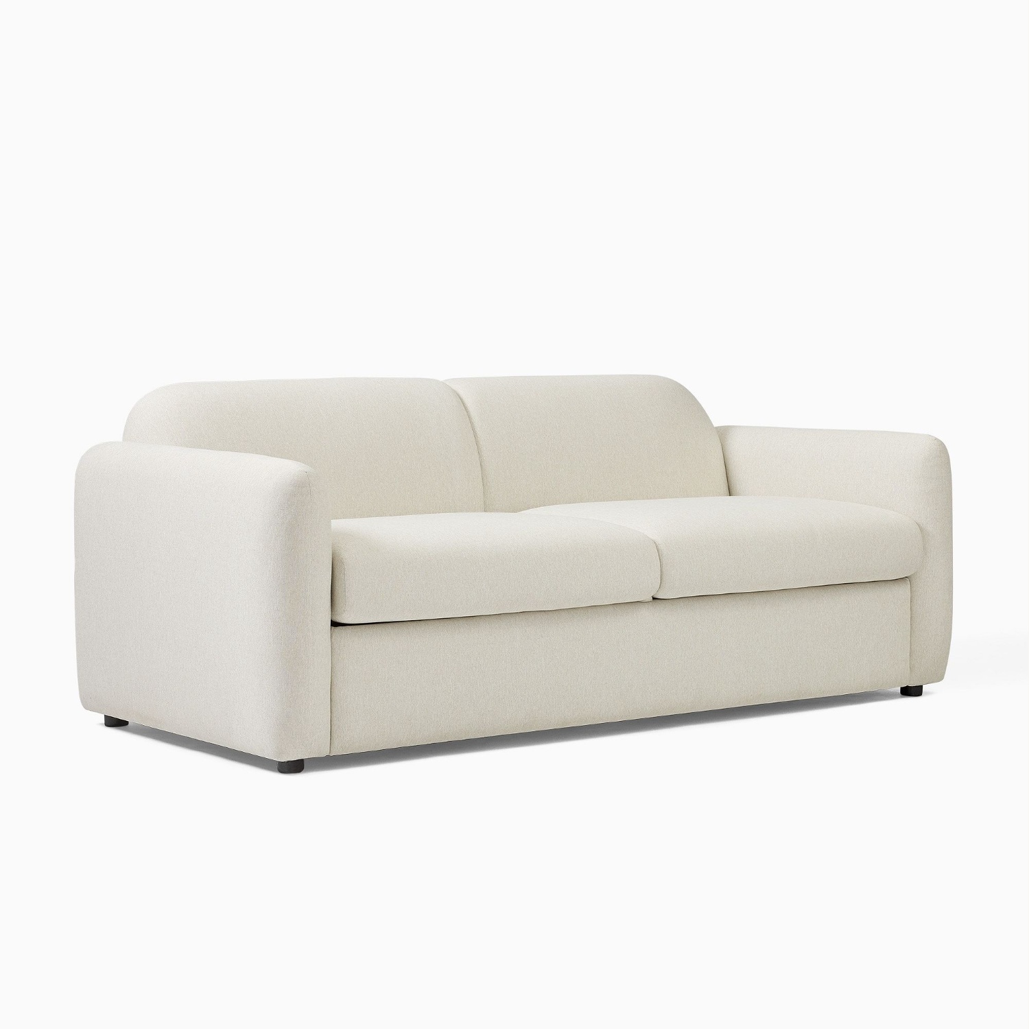 West Elm White Fabric 2 Piece Sectional - image-4