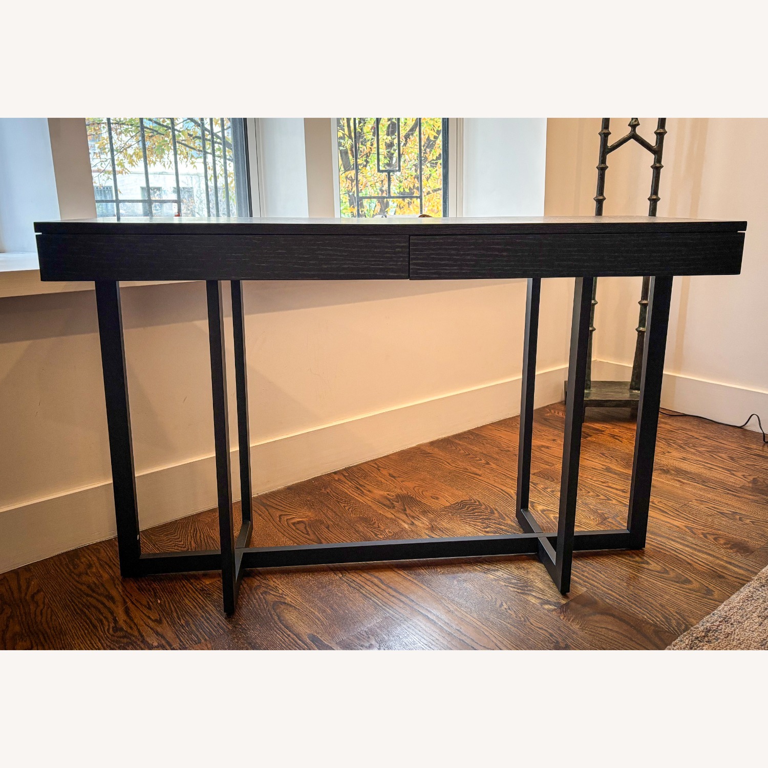 Black Wood & Metal Console/Side/Entryway Table - image-1