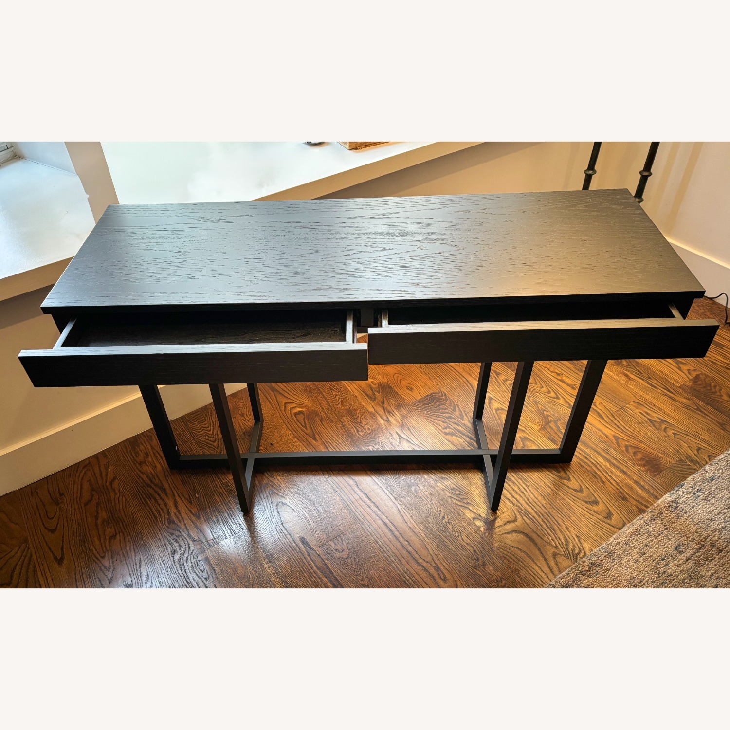 Black Wood & Metal Console/Side/Entryway Table - image-2