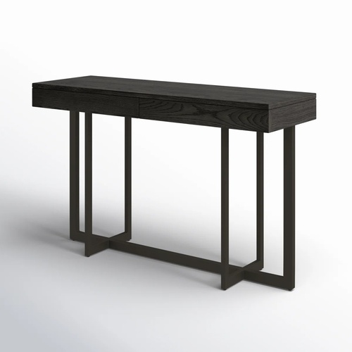 Used Black Wood & Metal Console/Side/Entryway Table for sale on AptDeco