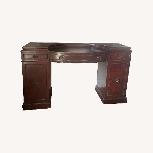 Used Dark Brown Wood Desk for sale on AptDeco