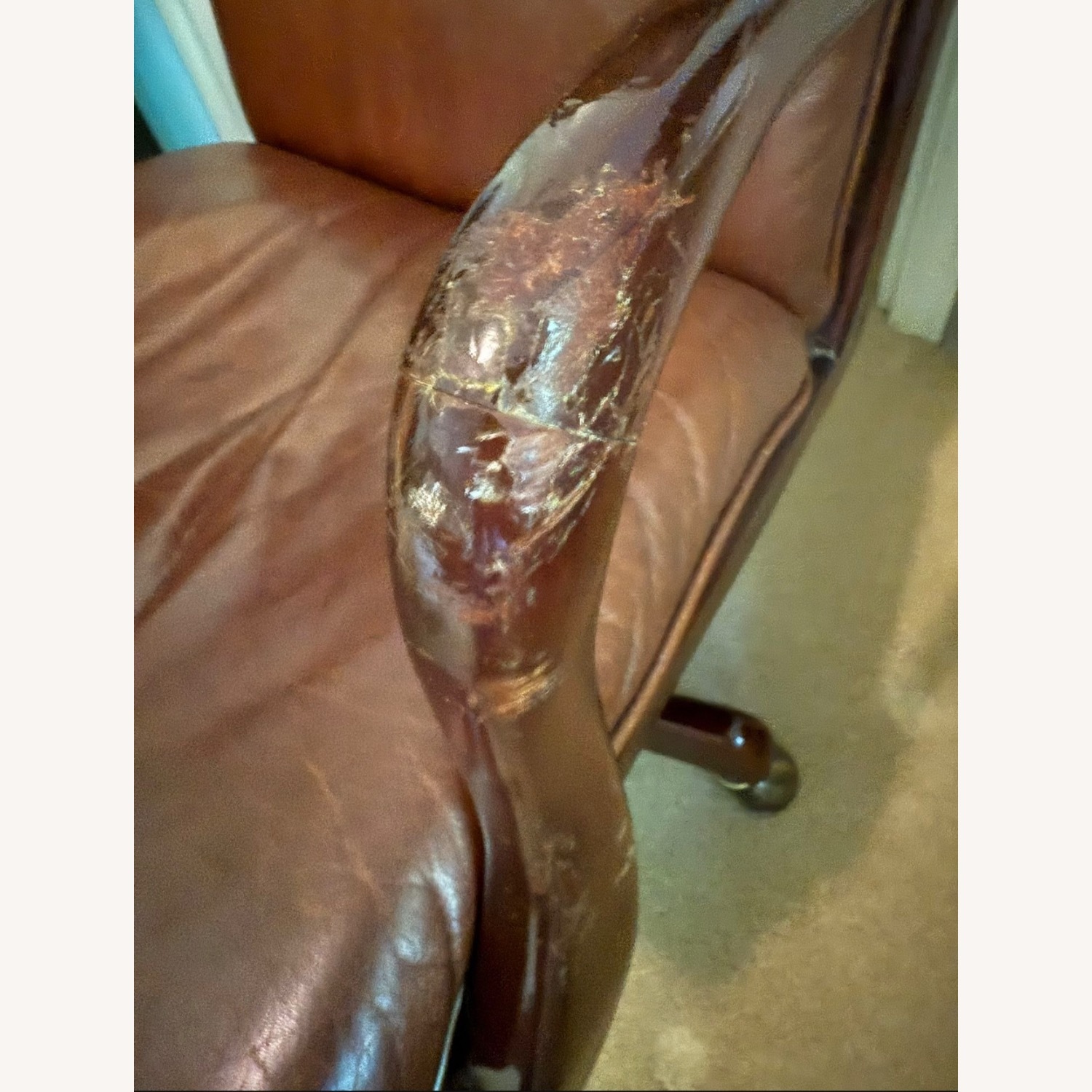 Hancock & Moore Dark Brown Leather Office Chair - image-5