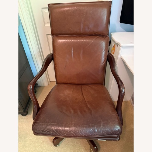 Used Hancock & Moore Dark Brown Leather Office Chair for sale on AptDeco