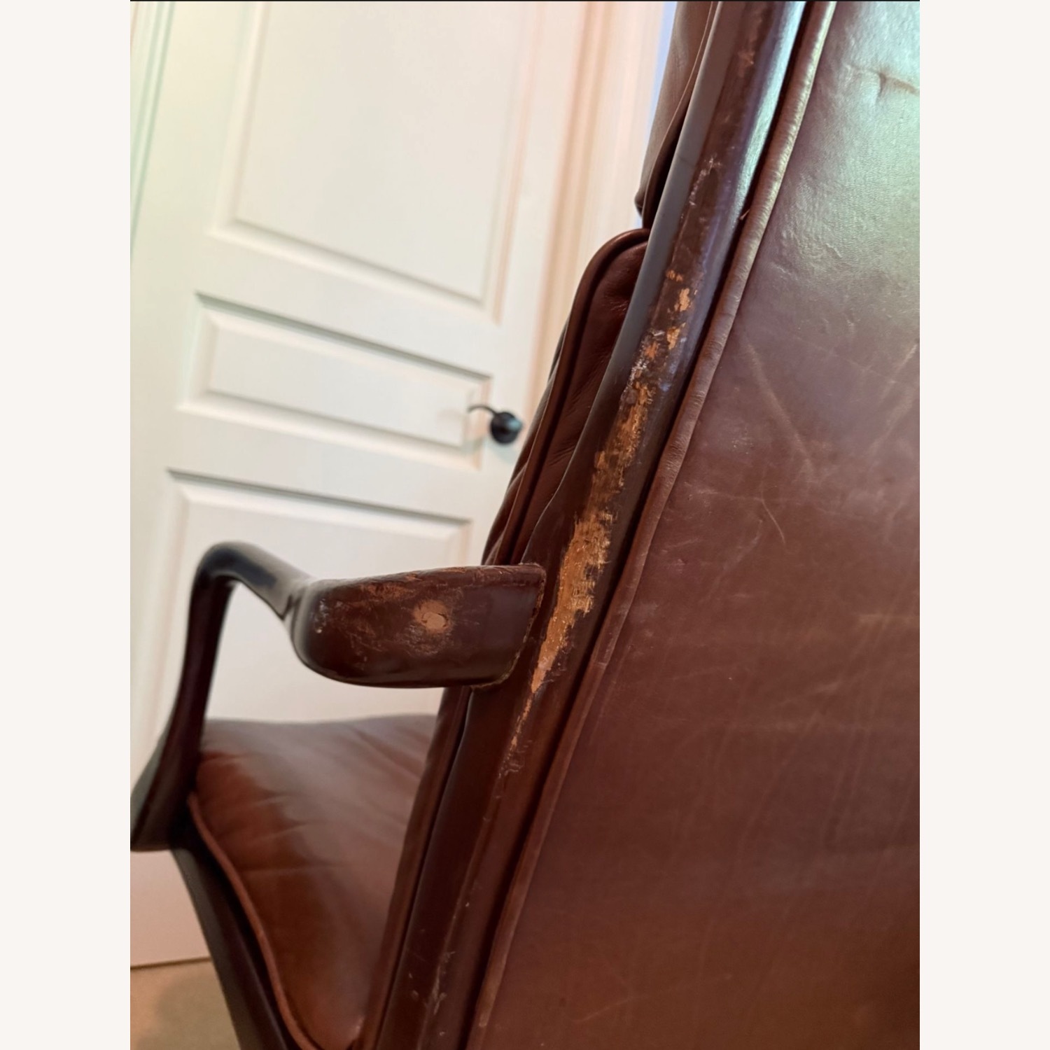 Hancock & Moore Dark Brown Leather Office Chair - image-10