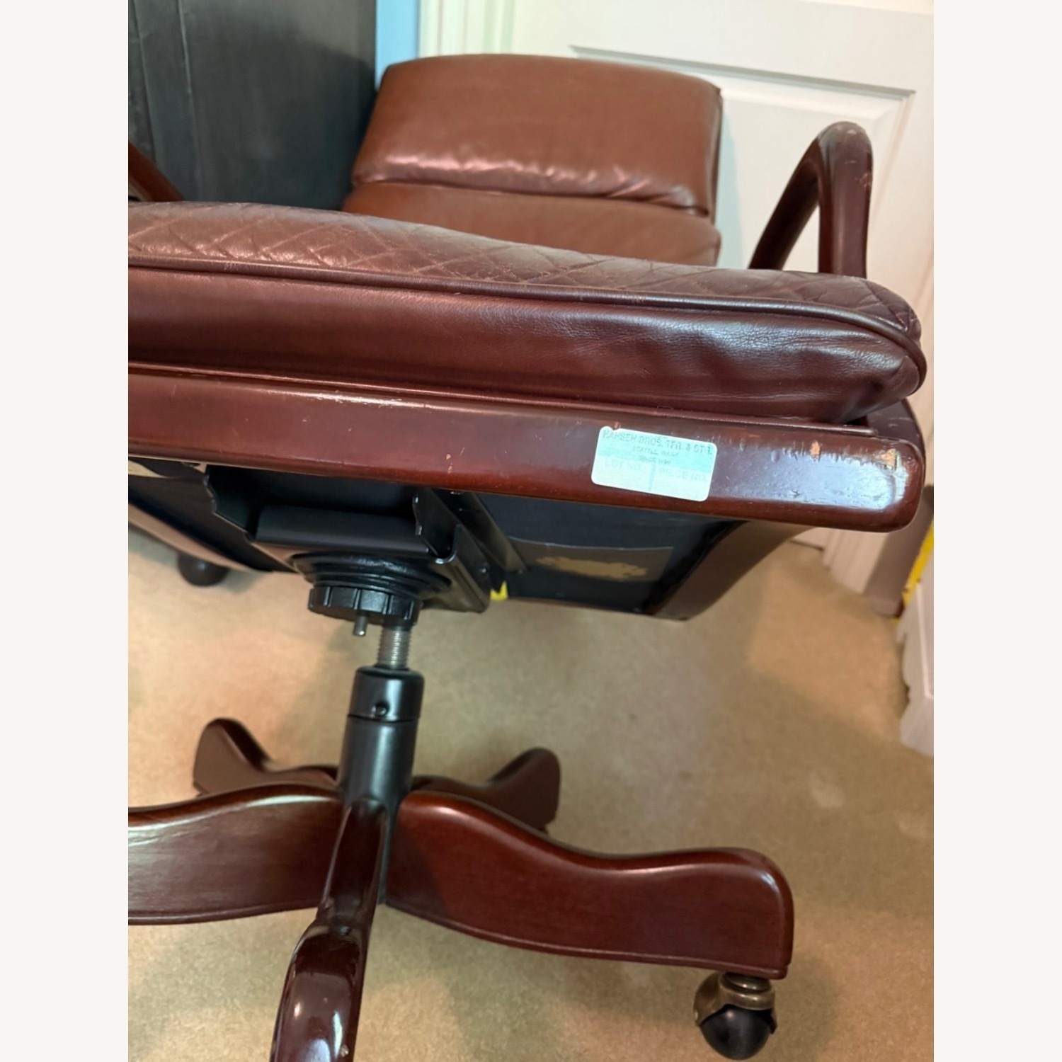 Hancock & Moore Dark Brown Leather Office Chair - image-8