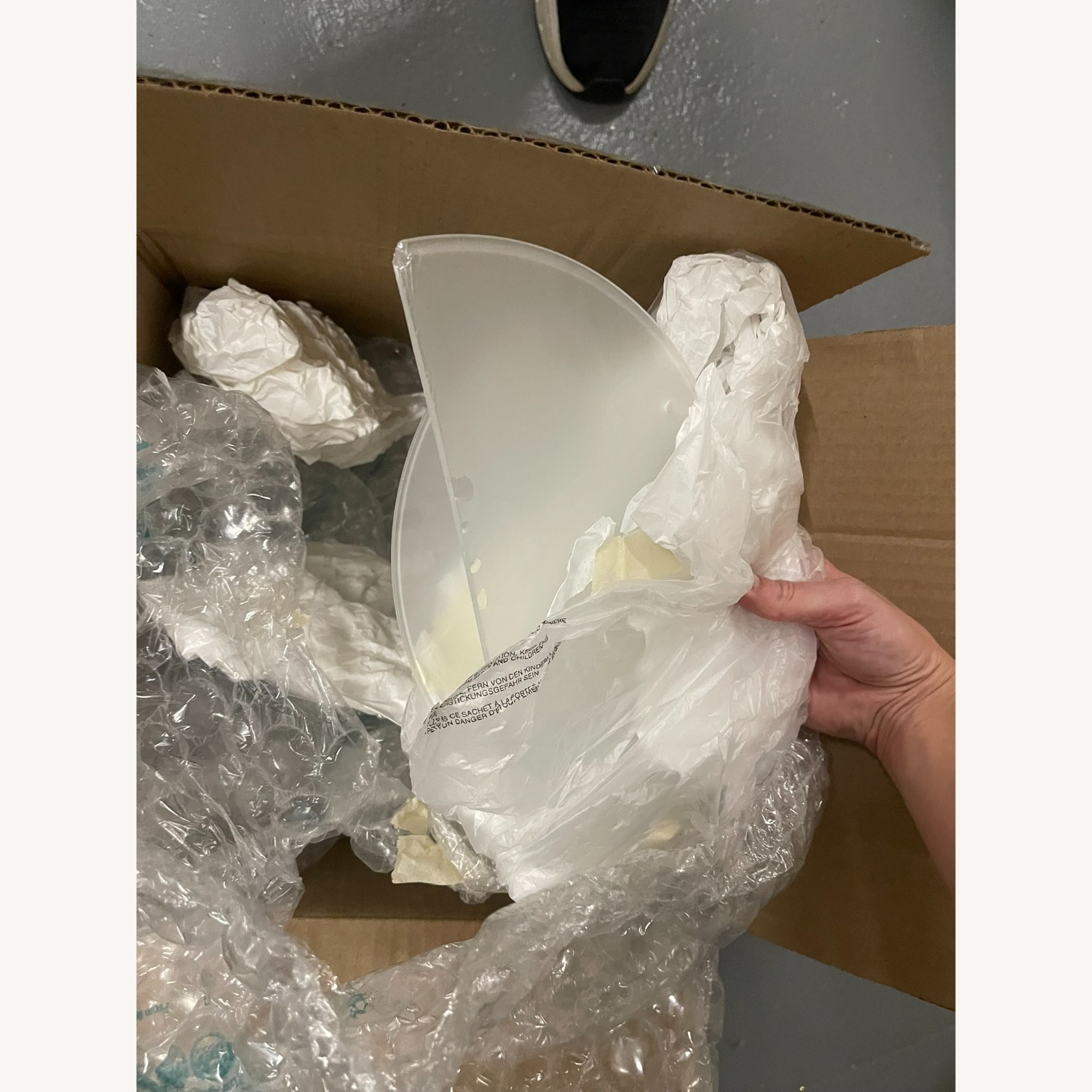 Holly Hunt Transparent Glass Table Lamp - image-3