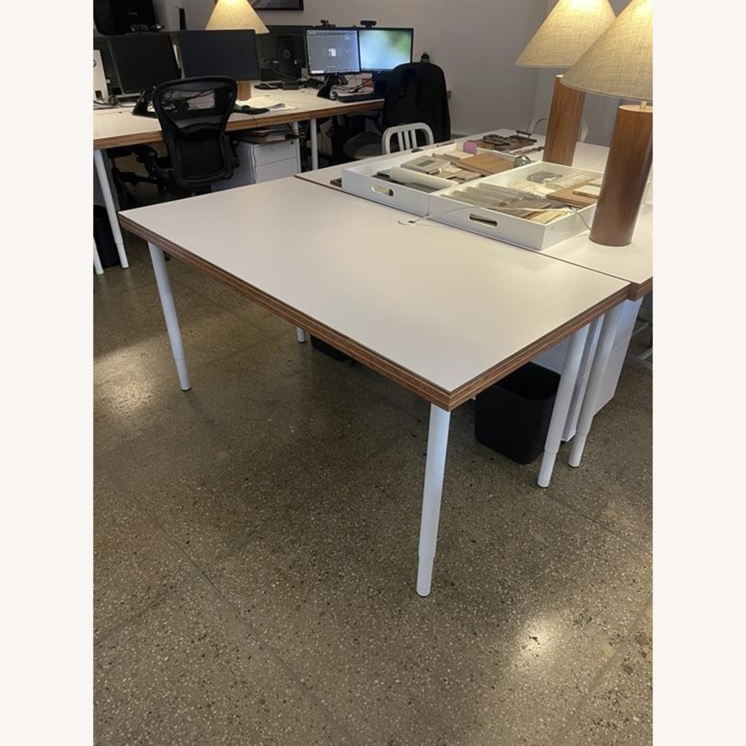 IKEA White Wood Desk Table Top - image-2
