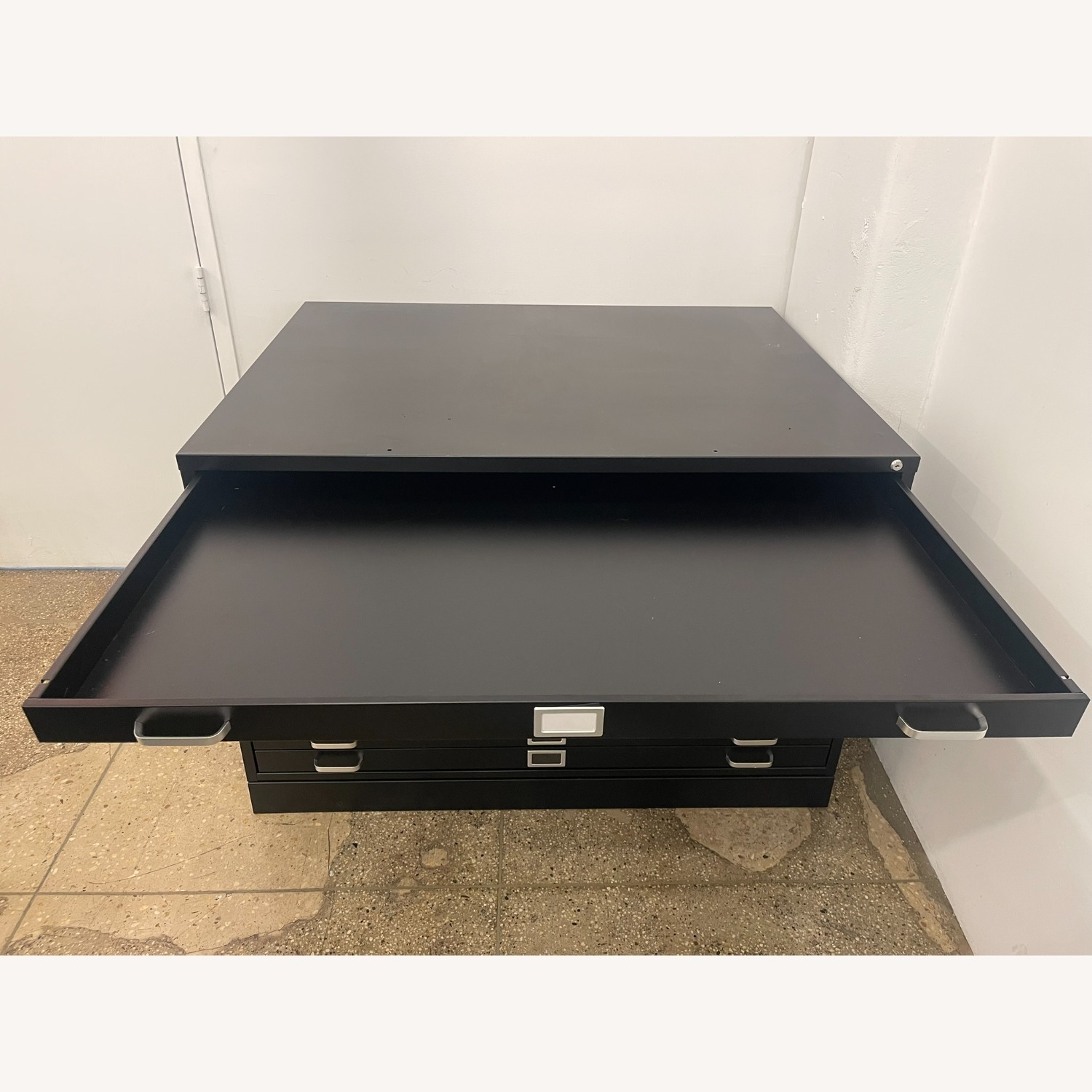 Black Flat Files Cabinet - image-2