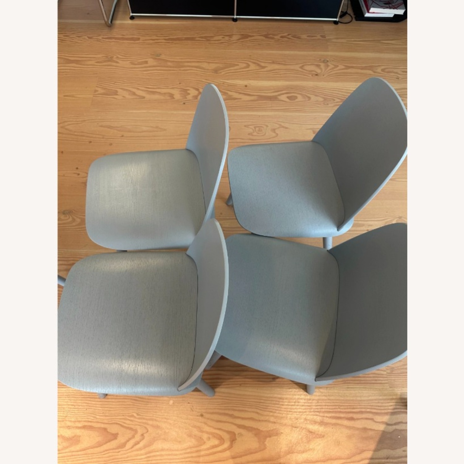 Design Within Reach Light Gray Wood Dining Chairs - image-4