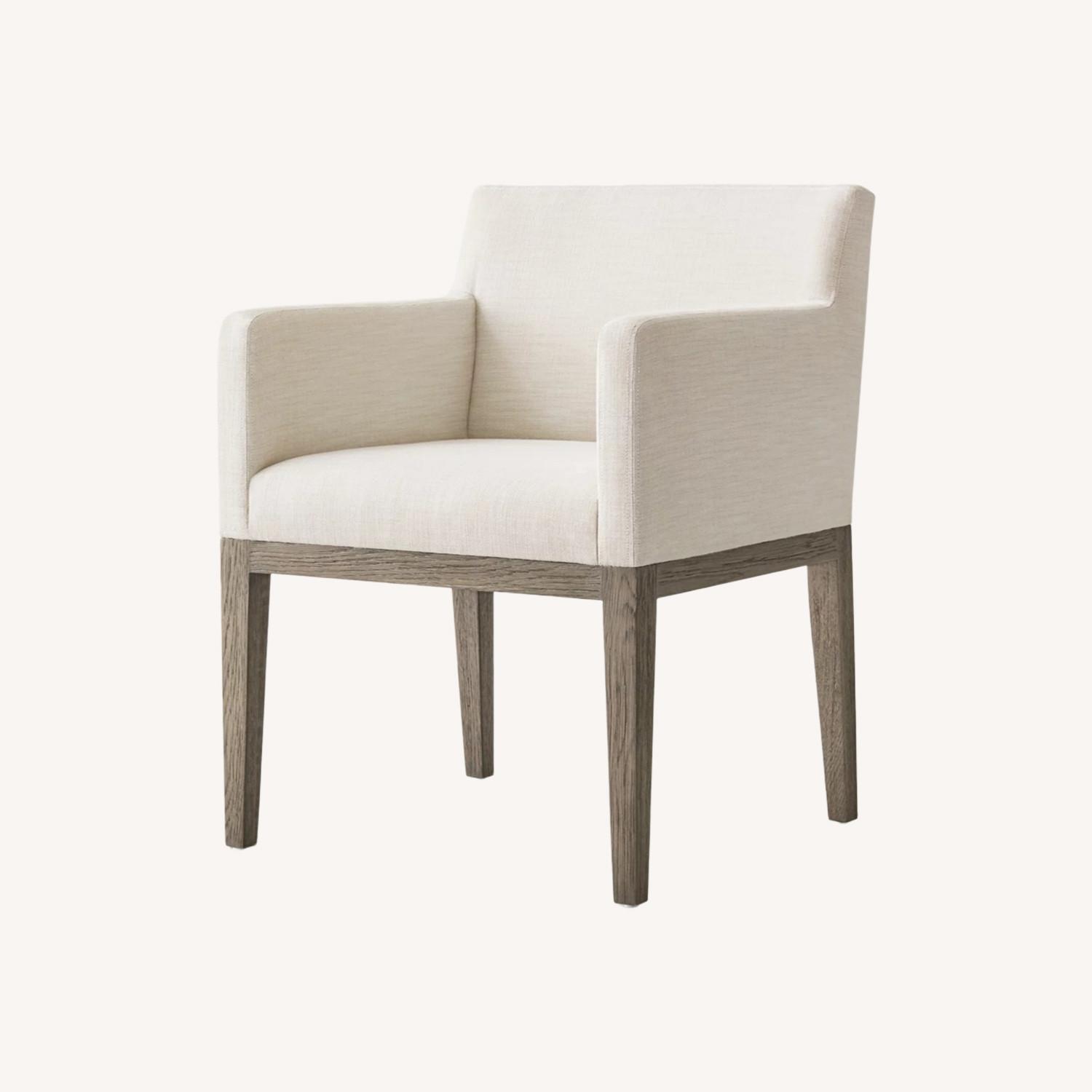 Parsons Table + 8 Morgan Track Fabric Armchairs - image-6