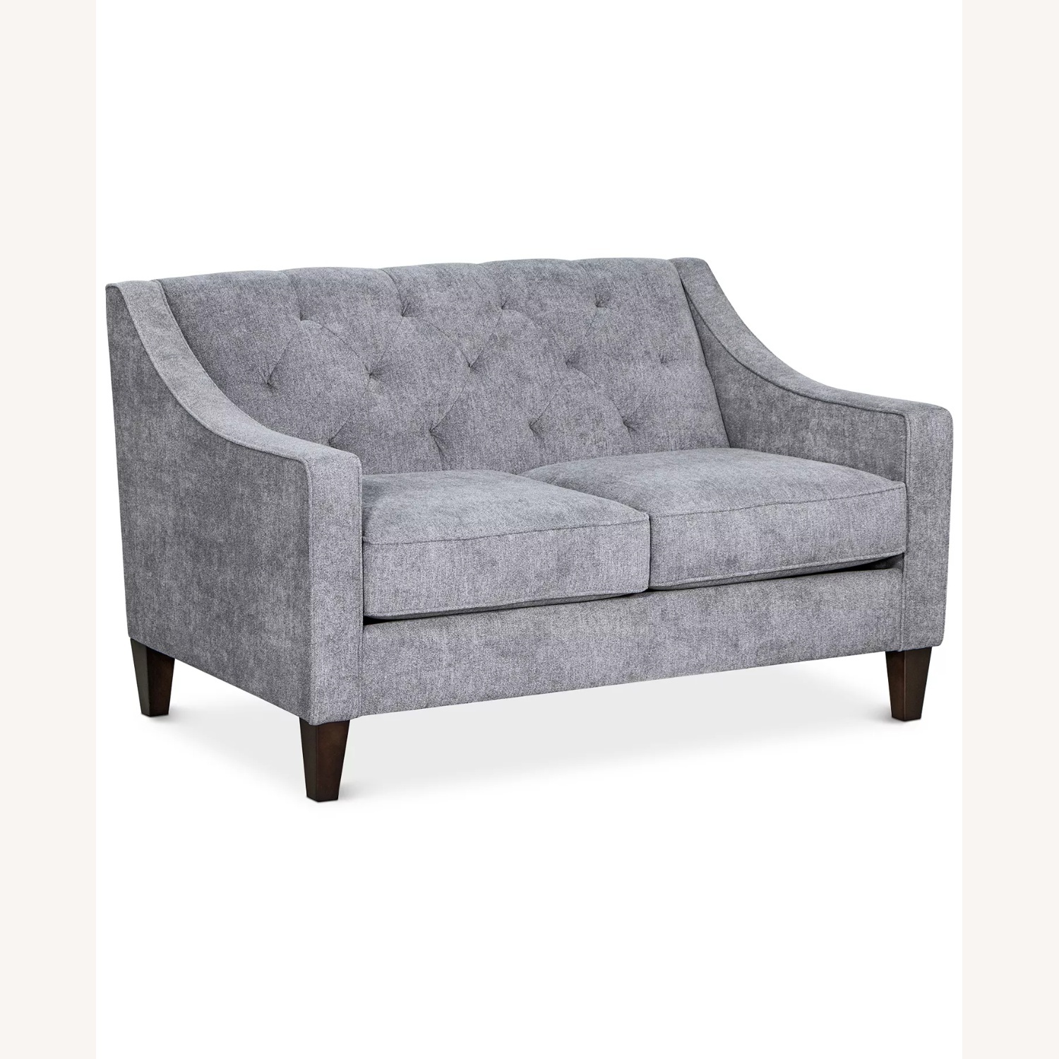 Macy's Loveseat with Footstool, Blue Fabric- - image-0