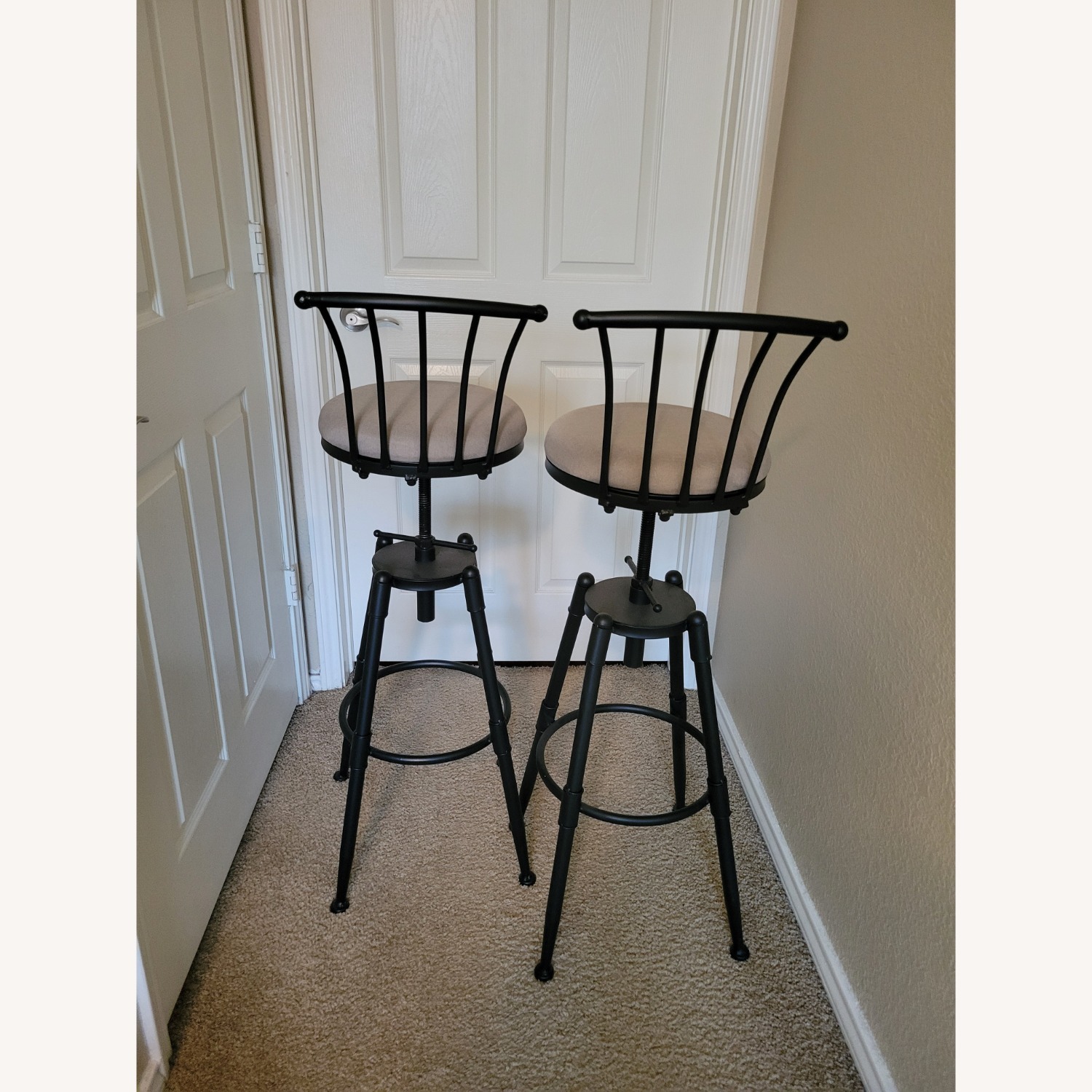 Amazon Two Adjustable Height Swivel Bar Stools - image-4