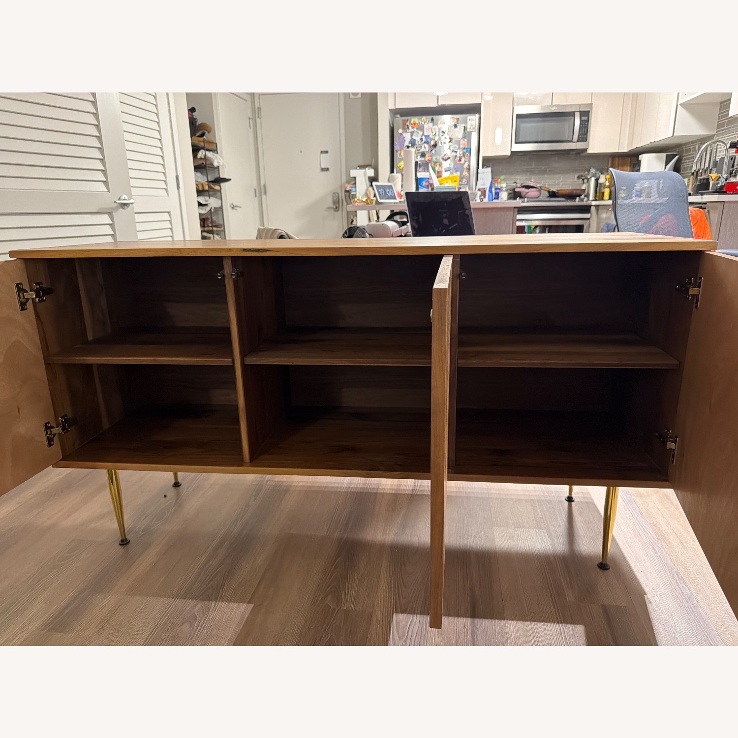 Organic Modernism Walnut Media Storage - image-3