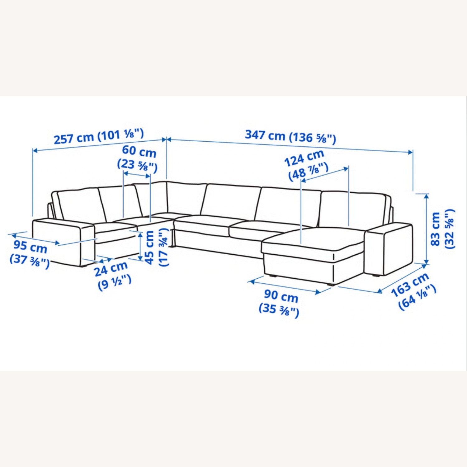 IKEA Kivik Natural Fabric 3+ Piece Sectional - image-2