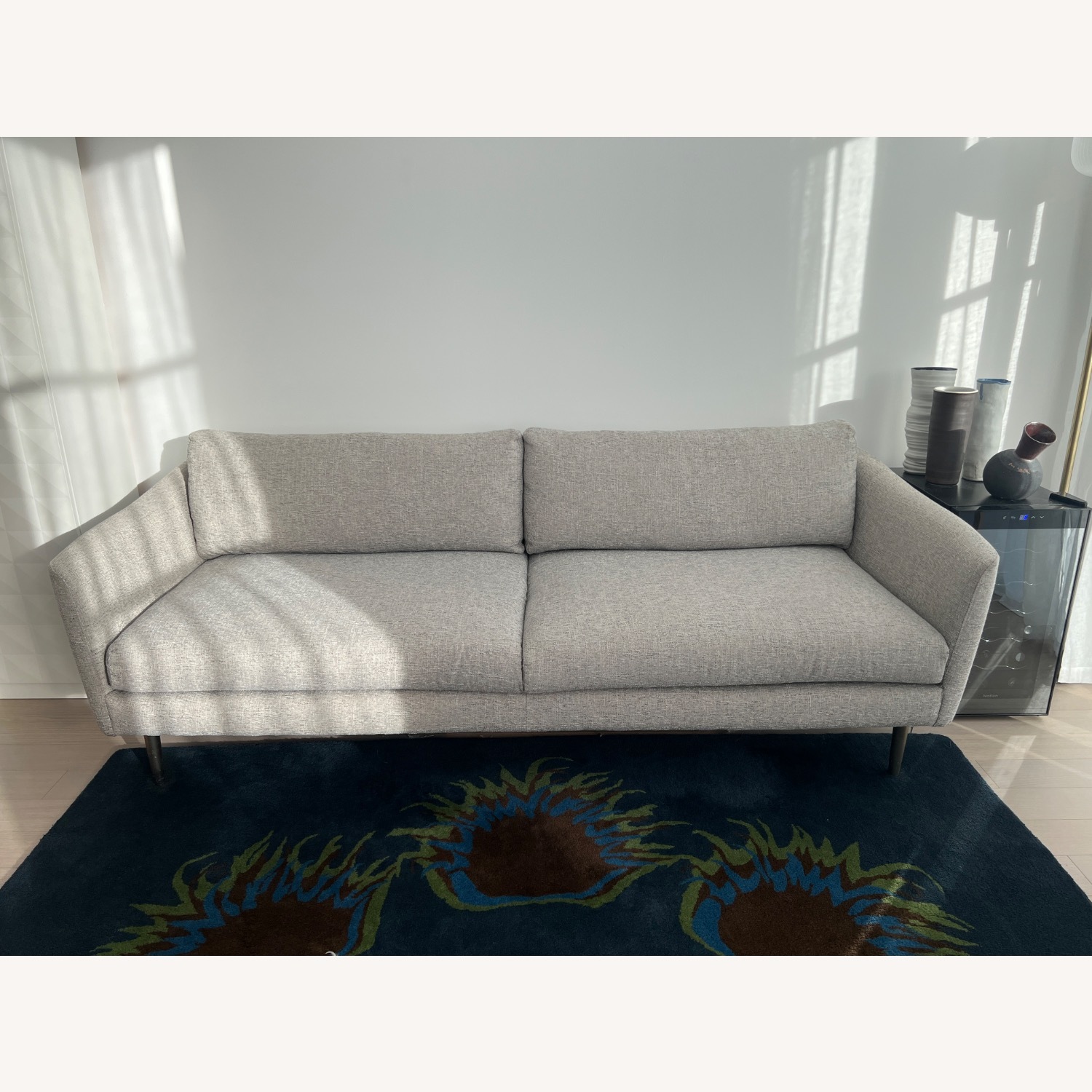 West Elm Sloane 88” Light Gray 3 Seater Sofa - image-1