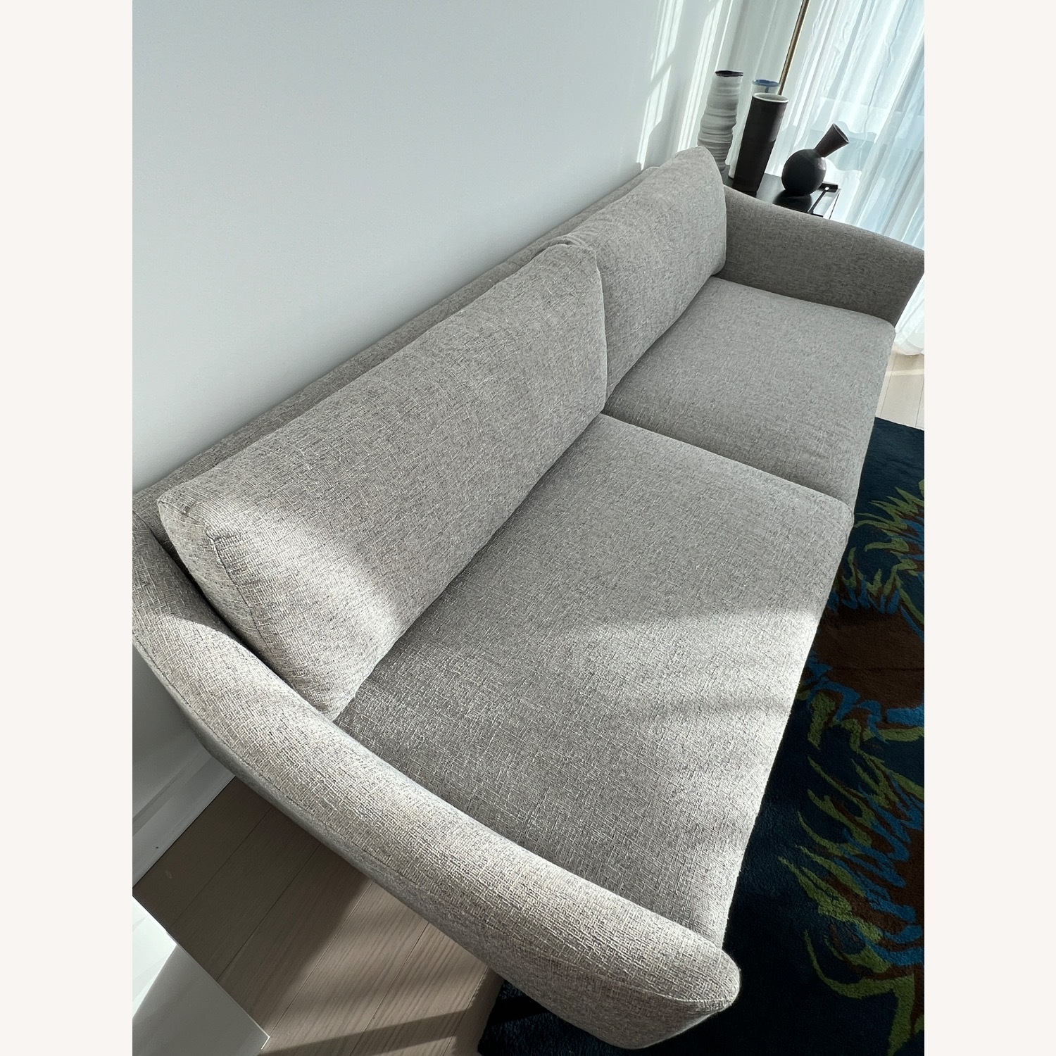 West Elm Sloane 88” Light Gray 3 Seater Sofa - image-2