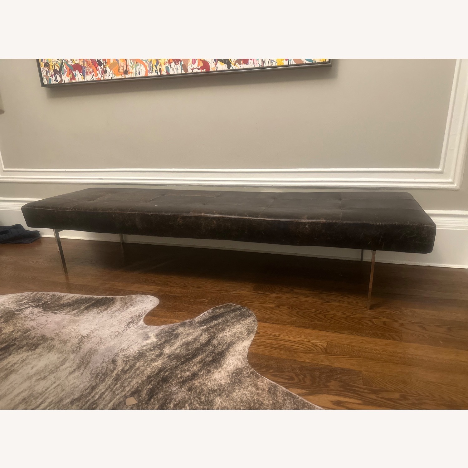 West Elm Black Bench - image-1