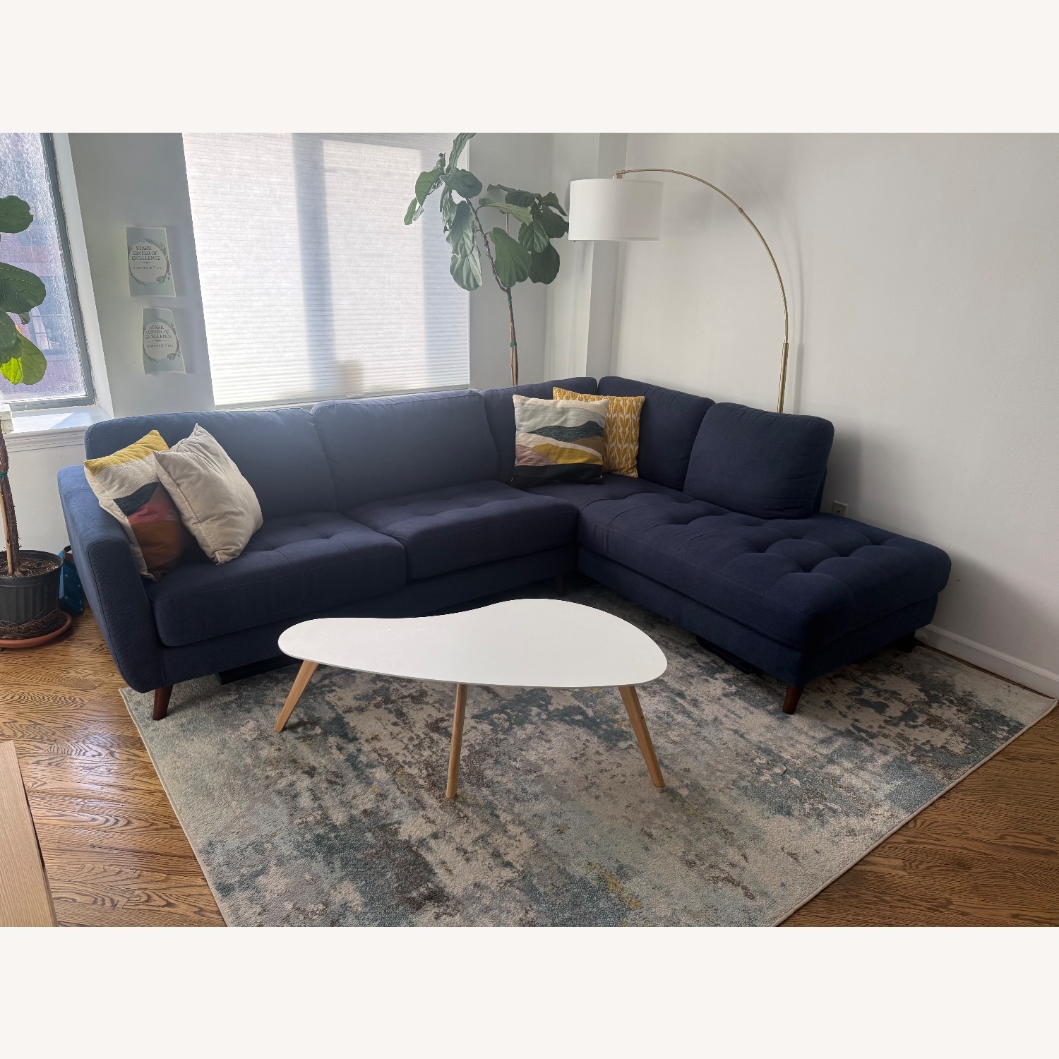 Denim Sleeper Sectional - image-1