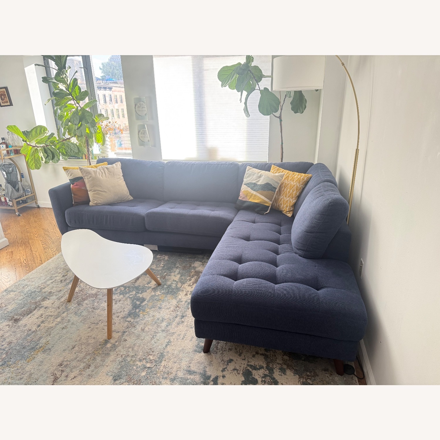 Denim Sleeper Sectional - image-2