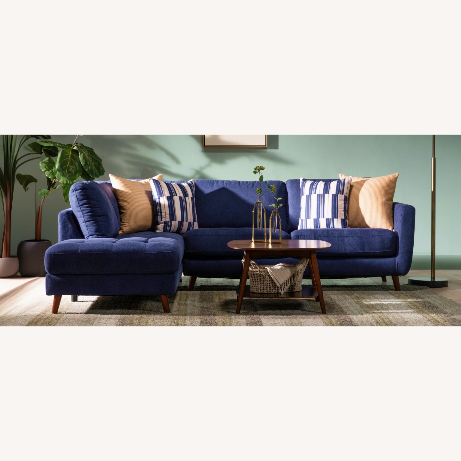 Denim Sleeper Sectional - image-4