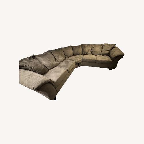 Used Ashley Furniture Darcy Light Gray 2 Piece Sectional for sale on AptDeco