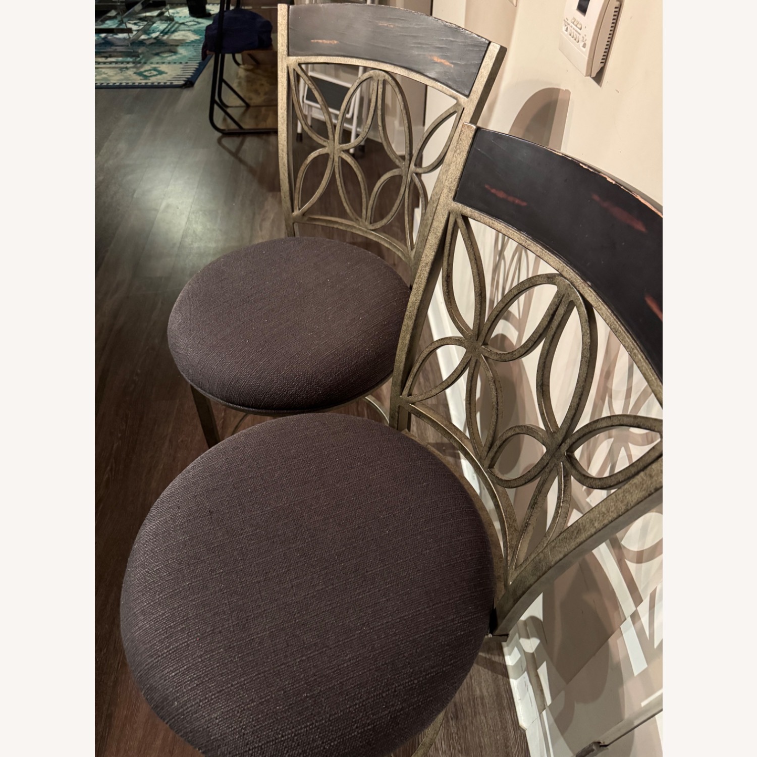 Hillsdale Furniture Silver Metal Dining Chairs - image-2