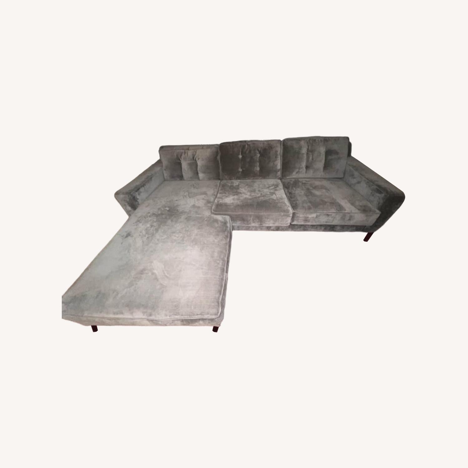 Dark Gray Fabric 3+ Seater Sofa - image-0