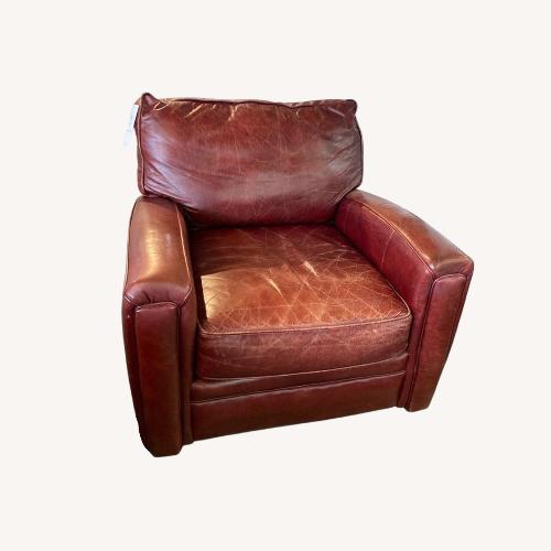 Used Klaussner International Vintage Leather Chair for sale on AptDeco