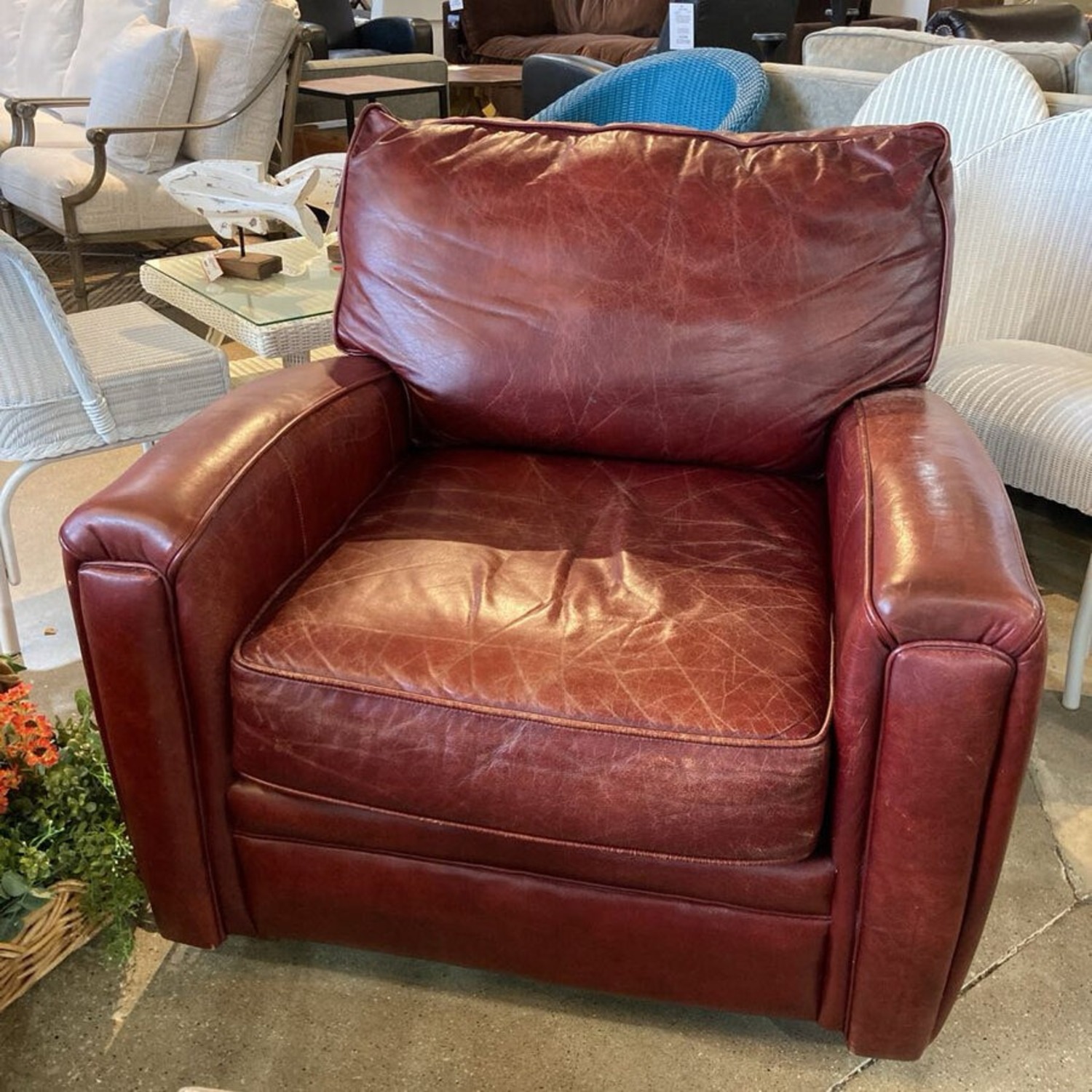 Klaussner International Vintage Leather Chair - image-3
