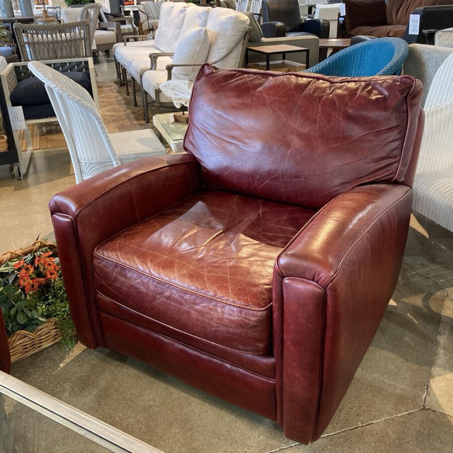 Klaussner International Vintage Leather Chair - image-2