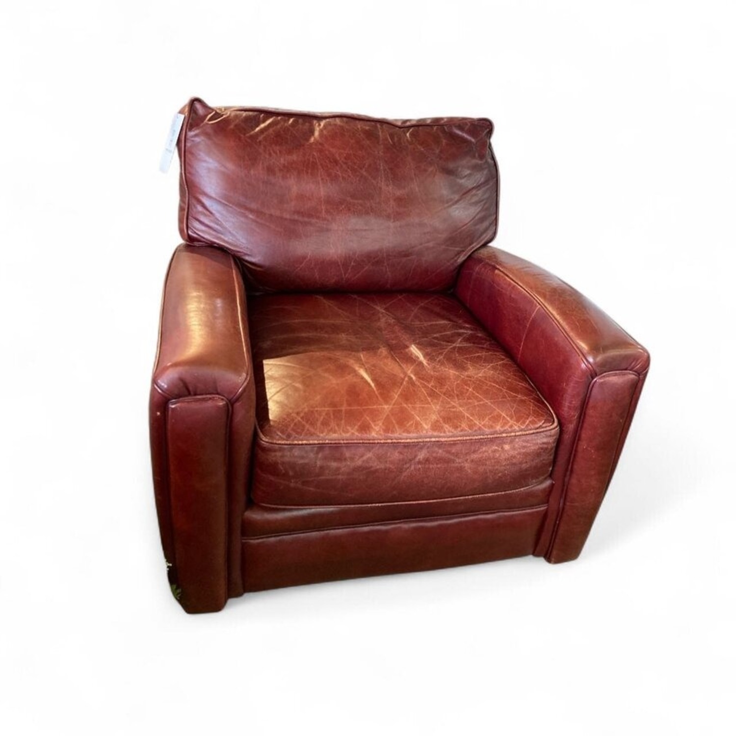 Klaussner International Vintage Leather Chair - image-1