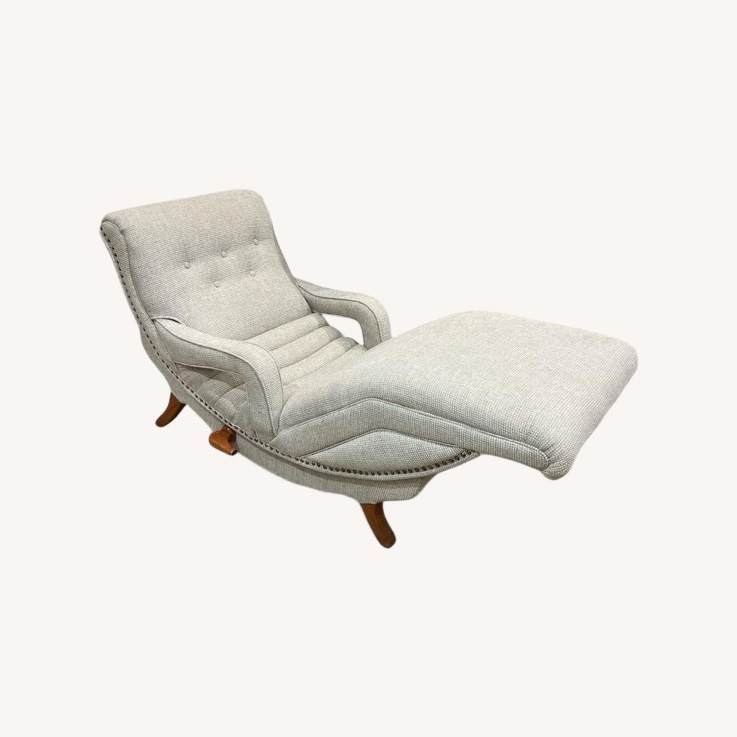 Vintage Contour Fabric Lounger Chair - image-0