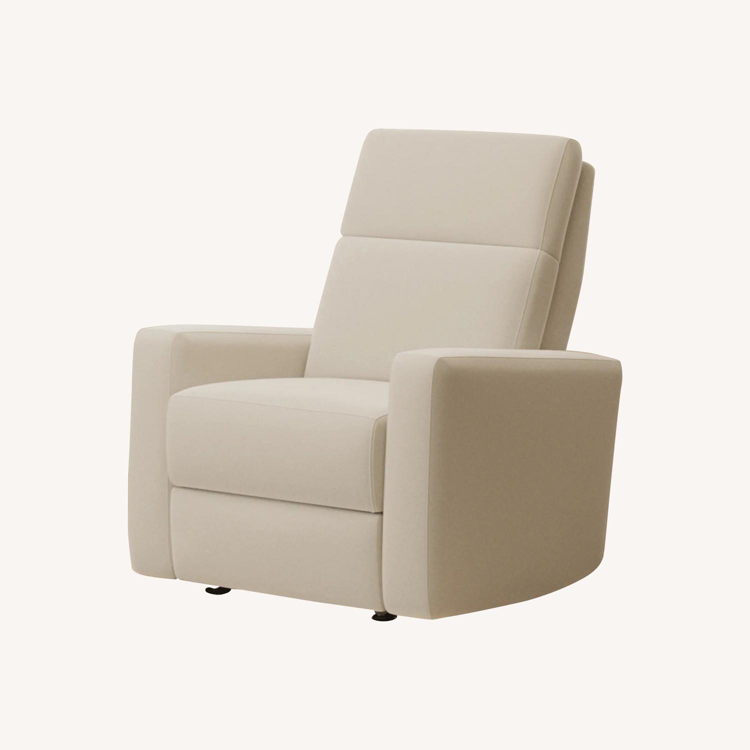 Nurture& Dark Gray Fabric Recliner - image-0