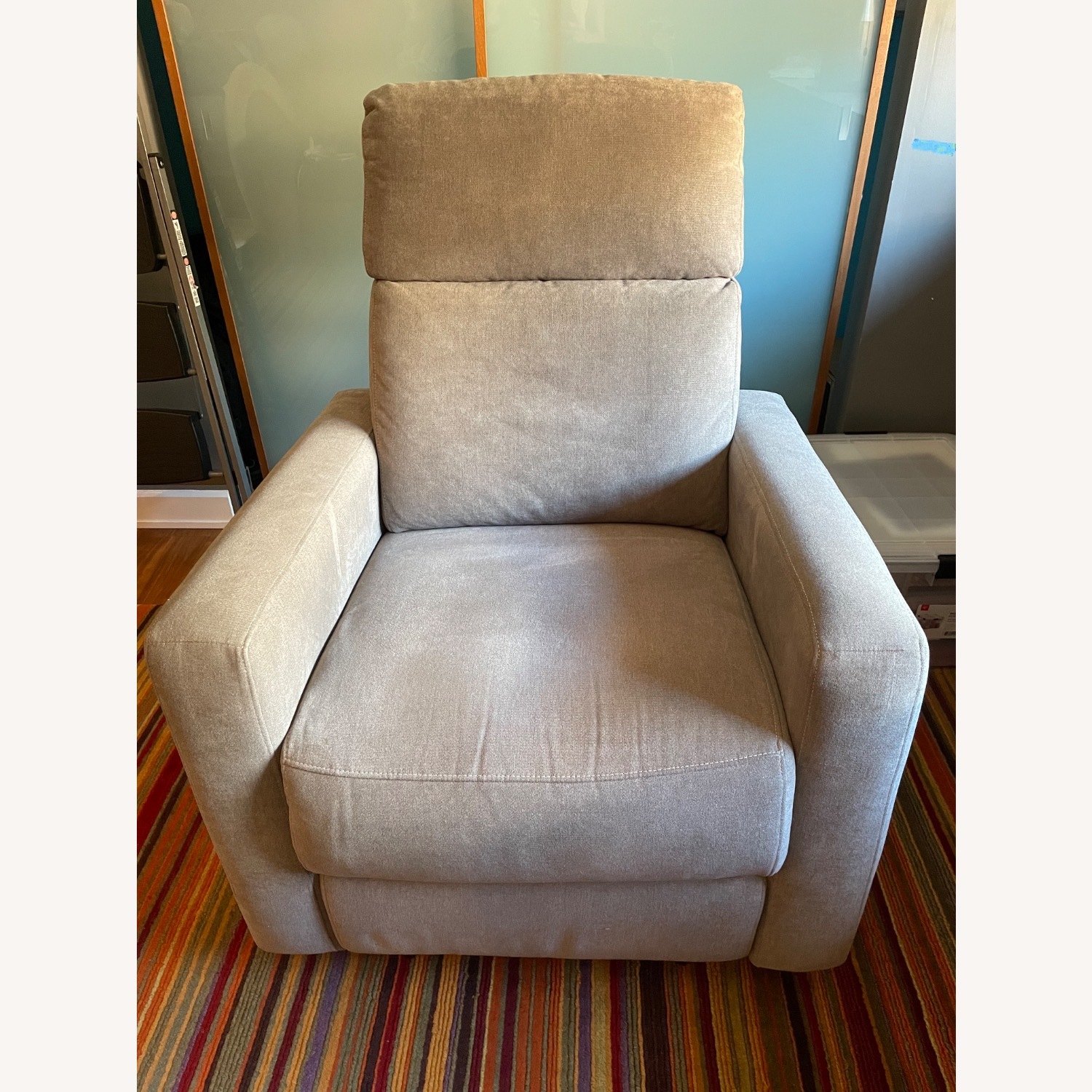 Nurture& Dark Gray Fabric Recliner - image-6