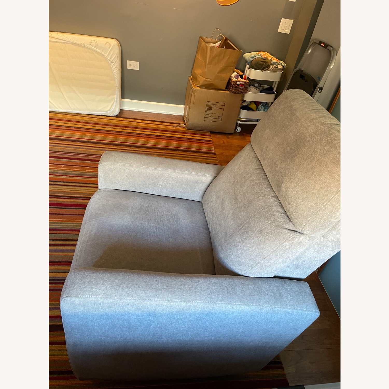 Nurture& Dark Gray Fabric Recliner - image-4