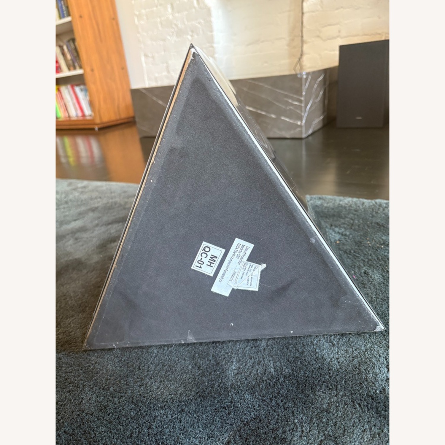 Pair of CB2 Tri Stainless Steel Side Tables - image-3